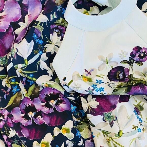 Ted Baker Entangled Enchantment Ziloh Bow Detail Maxi Dress Ted Sz 0 US 2/4 NWOT - Picture 8 of 16